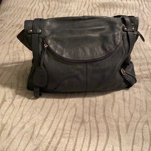 Large Furla Leather Tote Bag  with Dust Bag – Dark Blue